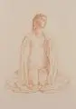 Max Seliger, Erblühende Venus, Um 1916, Kreidelithografie in Rotbraun auf festem Japan