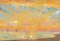 Hans Unger, Sonnenuntergang auf der Insel Sylt. Wohl 1920er Jahre