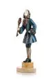 Roland Paris, Der selbstgefällige Major, Bronze, gegossen und in polychromer Kaltmalerei gefasst, Elfenbein, geschnitzt