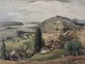 Adolf Dahle, An der Weichsel, Öl auf Leinwand