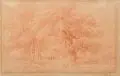 Johann Christian Klengel, Parklandschaft mit alter Eiche. Anfang 19. Jh