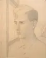 Erich Lindenau, Porträt eines jungen Mannes in Uniform des Reichsarbeitsdienstes