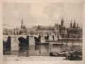 Hugo Ulbrich, Würzburg, Radierung auf Papier, auf Karton aufgezogen