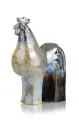 Hahn. Wohl 1980er Jahre by Jürgen von Woyski, Ton, gelblicher Scherben, polychrom glasiert, sold Dec 2017