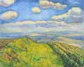 Richard Dreher, Landschaft mit Blick über Rockau