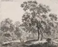 Anthonie Waterloo, Drei Landschaftsdarstellungen mit Figurenstaffage. 2. H. 17. Jh, Radierungen auf Bütten
