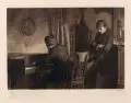 Franz Hecker, Sonate, Radierung mit Aquatinta auf kräftigem Velin