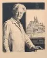 Georg Jahn, Selbstbildnis mit Staffelei