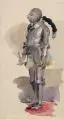 Skizze aus dem Armeemuseum, München by Heinrich Kley, Aquarell auf festen Karton, sold Sep 2017