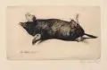Maulwurf by Richard Müller, 1915, Radierung mit leichtem Plattenton, sold Sep 2017