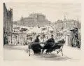 Paul Paeschke, Dresden - Theaterplatz mit Semperoper, 1910, Radierung mit leichtem Plattenton auf kräftigem Papier