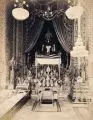 Emil Groote, (zugeschr.), Tempel Wat Bovoranivet Bangkok, Um 1910, Albuminabzug