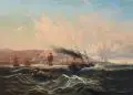 Léon Jean-Baptiste Sabatier, Rettung aus Seenot vor der Küste von Algier, 1849, Öl auf Leinwand
