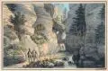 Carl Wilhelm Arldt, Drei Ansichten der Sächsischen Schweiz, Um 1855, Kolorierte Lithografien