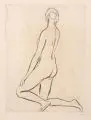 Kurt Eberhard Goellner, Mädchen mit 2 Schwänen, Um 1921, Radierungen und Federlithografie