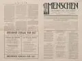 Walter Otto Grimm, Menschen - Zeitschrift für neue Kunst, Doppelblatt mit drei Original-Holzschnitten