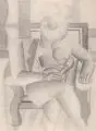Fernand Léger, Le Fumeur, Um 1920, Lithografie auf festem Papier