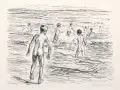 Max Liebermann, Jungen beim Baden, 1922, Holzschnitt auf Bütten, an den o