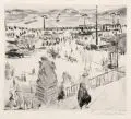 Paul Paeschke, Treppe zur Brühlschen Terrasse, Um 1920, Kaltnadelradierung mit Roulette auf Velin