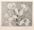 Hans Thoma, Iris, Radierung auf Bütten mit Plattenton