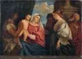 Ferdinand Pauwels, Maria mit dem Kind und vier Heiligen, Öl auf Leinwand