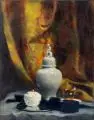 Rudolf Nissl, Stillleben mit Porzellanobjekten, 1918, Öl auf Leinwand