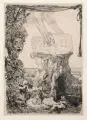 Max Klinger, Das Menzelfestblatt, 1884, Radierung