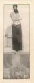 Sascha Schneider, Der Herr der Erde, 1896-1900, Holzschnitt auf hauchdünnem Tokioter Japan, an den Blattecken auf Untersatzpapier montiert