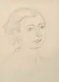Junges Mädchen (Sängerin) by Gussy Hippold-Ahnert, 1933, Bleistiftzeichnung, sold Mar 2017