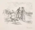 Max Liebermann, Die Wanderung, 1917, Lithografie auf Bütten