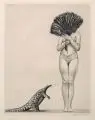 Eine Anfrage (groß) by Richard Müller, 1918, Radierung mit Plattenton in Braunschwarz, sold Mar 2017