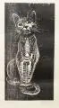 Fritz Schulze, Hungrige Katze, 1939, Holzschnitt auf festem Papier