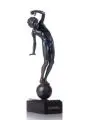 Johannes Götz, Balancierender Knabe, Bronze, schwarzbraun patiniert