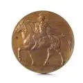 Georg Wrba, Zur Erinnerung an die vor 150 Jahren erfolgte Gründung der Academie der Bildenden Künste, Wohl 1914, Bronze, gegossen und bräunlich patiniert