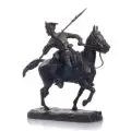 Fred Hans Voelckerling, Reitender Kosake. 1. H. 20. Jh, Bronze, gegossen, schwarzbraun patiniert