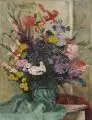 Otto Gussmann, Stillleben mit Sommerblumen. Frühes 20. Jh, Öl auf Leinwand