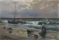 Karl Quarck, Fischerin am abendlichen Strand