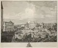 Vuë des ruines des Fauxbourgs de la Ville de Dresde by gen. Canaletto Bernardo Bellotto, Radierung auf kräftigem, wolkigen Bütten mit Wasserzeichen (nicht identifiziert), sold Dec 2016