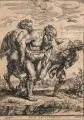 Christoffel Jegher, Der trunkene Silen, Um 1630, Holzschnitt auf Bütten nach Peter Paul Rubens