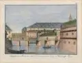 Gotthilf Wilhelm Weise, Ansicht eines Theils der Stadt Dresden von der Seite des Wilsdruffer Thores, 1777, Radierung auf Bütten, koloriert
