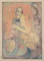 Otto Goetze, Paul Herrmann, Spielendes Meerweib, 1897, Farbholzschnitt und Lithographie auf Japan