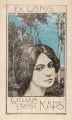 Hans Unger, Ex libris William Ernst Kaps, 1900, Farblithographie in drei Farben auf getöntem Papier