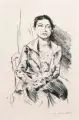 Lovis Corinth, Bildnis einer jungen Dame (Anneliese Halbe), 1918, Lithographie auf "Antique"-Bütten