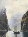 Hans Andreas Dahl, Auf dem Fjord. 1. Viertel 20. Jh, Öl auf Leinwand