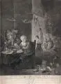 Jacques Aliamet, Depart pour le Sabat, 1755, Kupferstich auf Bütten, auf Untersatzpapier montiert, nach einem Gemälde von David Teniers