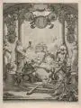 Johann Jakob Thourneysen, Templum Aeternitatis (Ecclesia und Herkules verjagen den Tod), 1700, Kupferstich auf Bütten