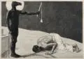 Sascha Schneider, Der Mammon und sein Sklave, 1895, Holzstich auf China
