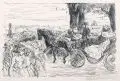Max Liebermann, Corso auf dem Monte Pincio, 1911, Holzschnitt - Zeichnung auf China