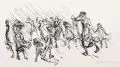 Max Liebermann, Regenwetter, Um 1925, Holzschnitt - Zeichnung auf China