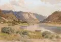 Adolf Noether, Die Elbe bei Wehlen, 1922, Aquarell über Graphit auf gelblichem, kräftigen Papier